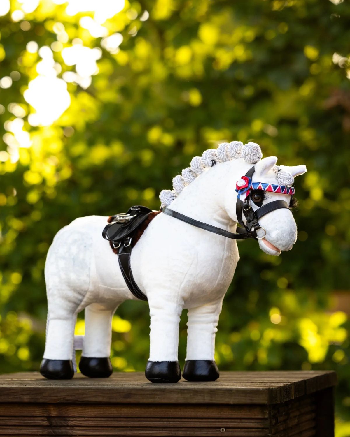LEMIEUX Toy Pony Coco - Grey Plush Pony with Saddle & Bridle | Equiflair