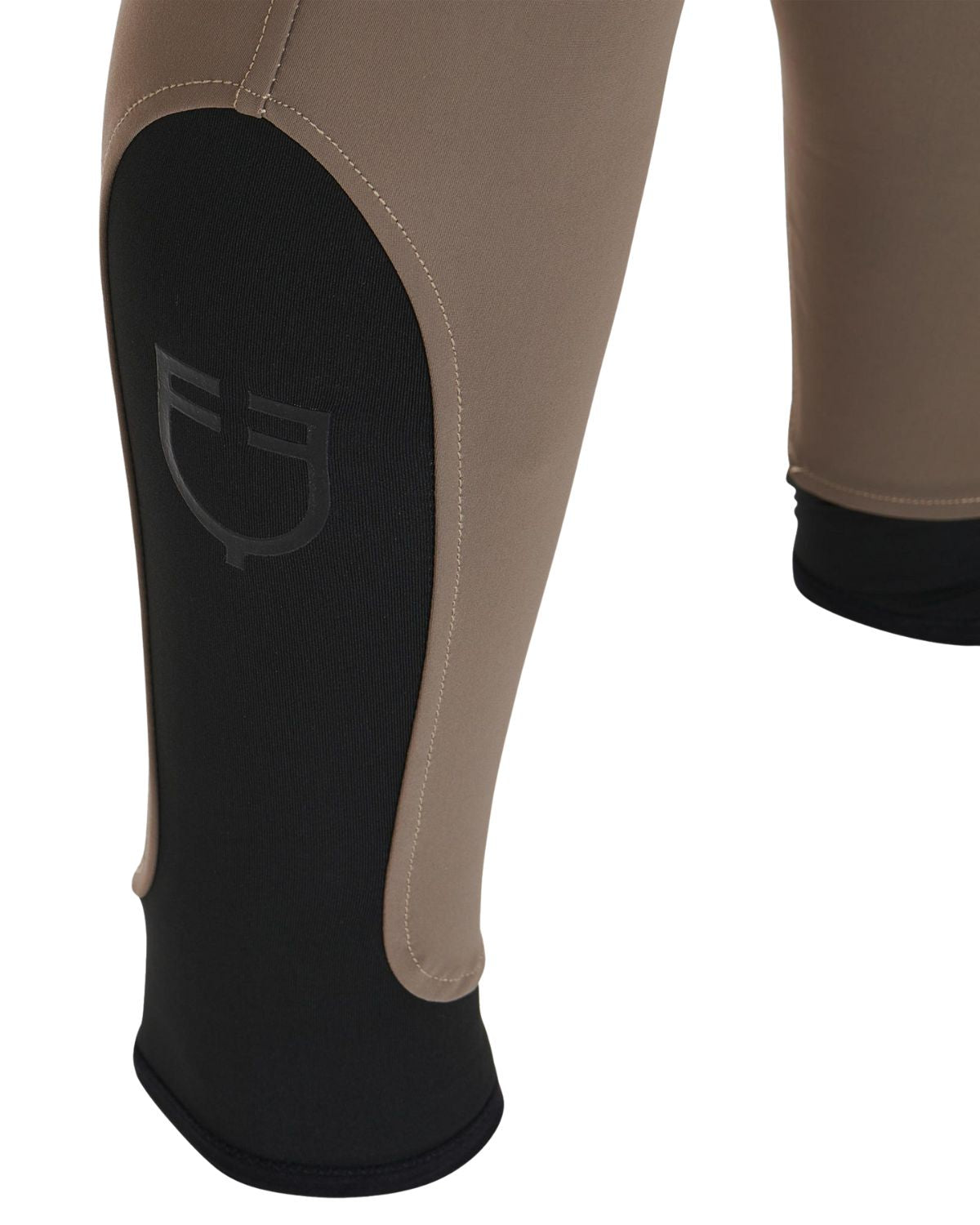 Equestro Men's Slim Fit Grip Breeches With Logo Walnut