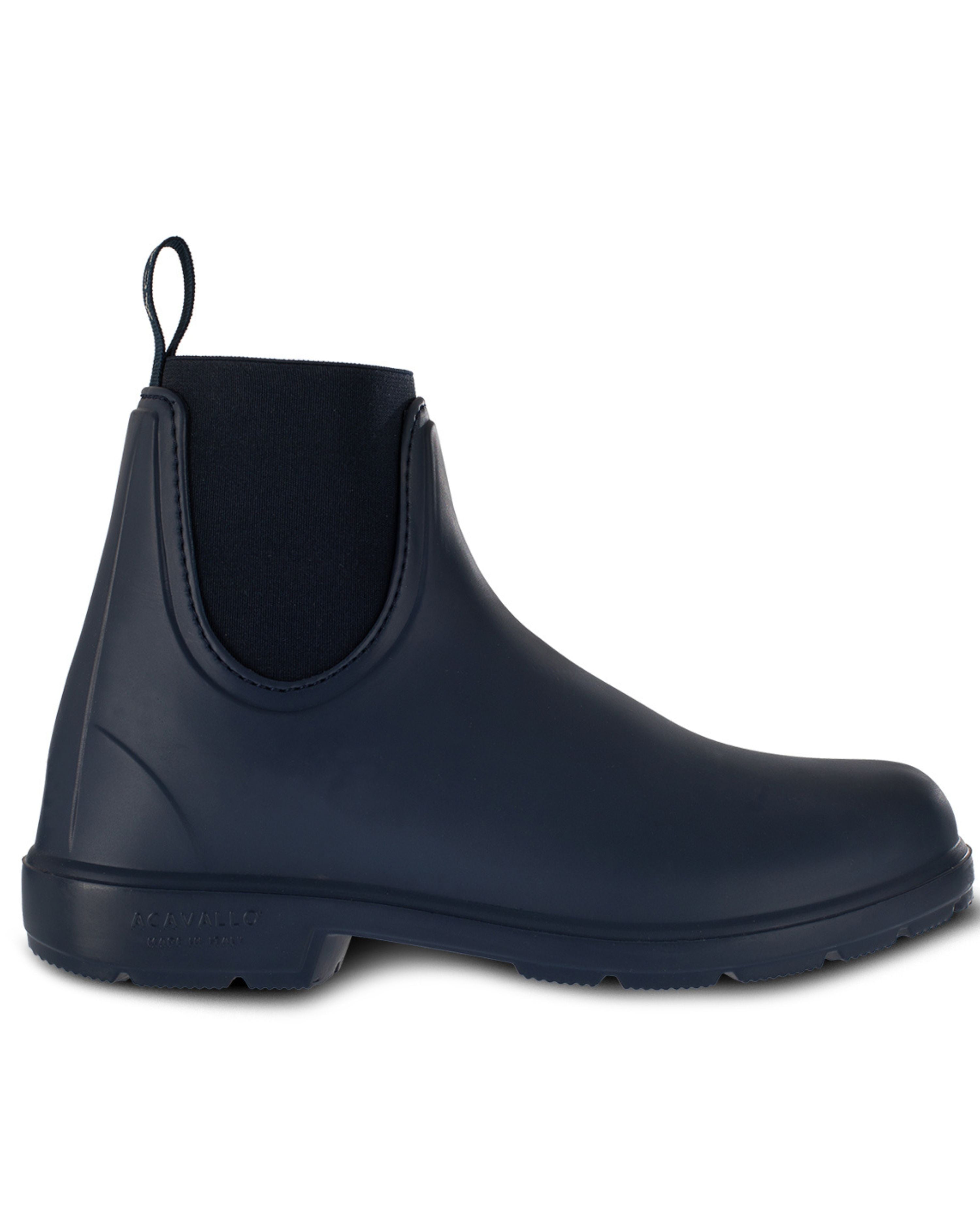Acavallo Piuma Rubber Jodhpur Boots Navy