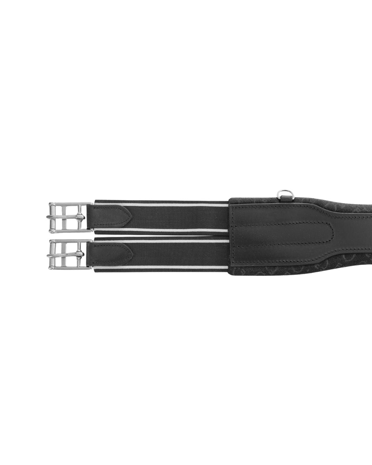 Equestro Jumping Girth Shaped Leather Black