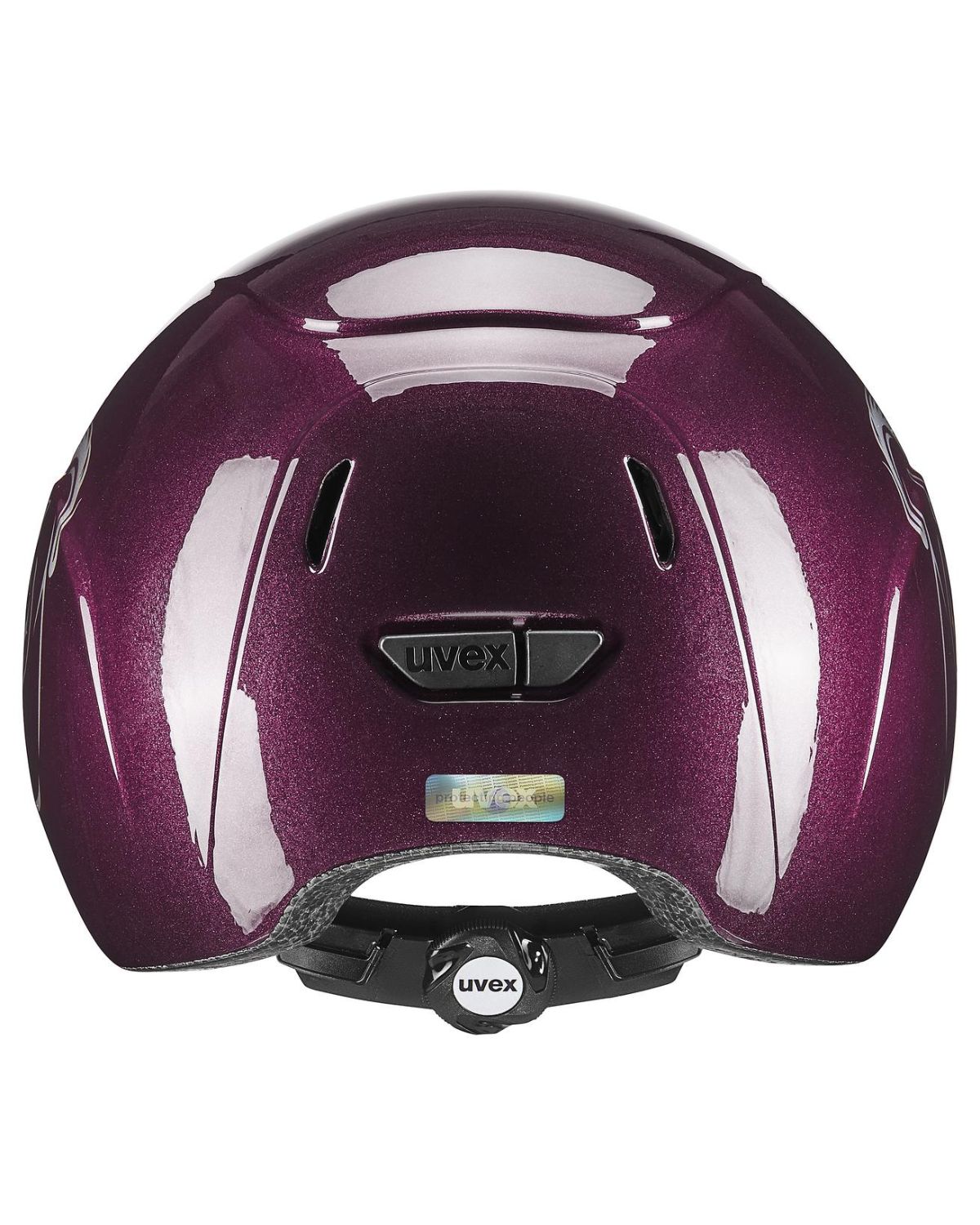 UVEX kiddoX Junior Helmet - Burgundy Shiny Equestrian Helmet