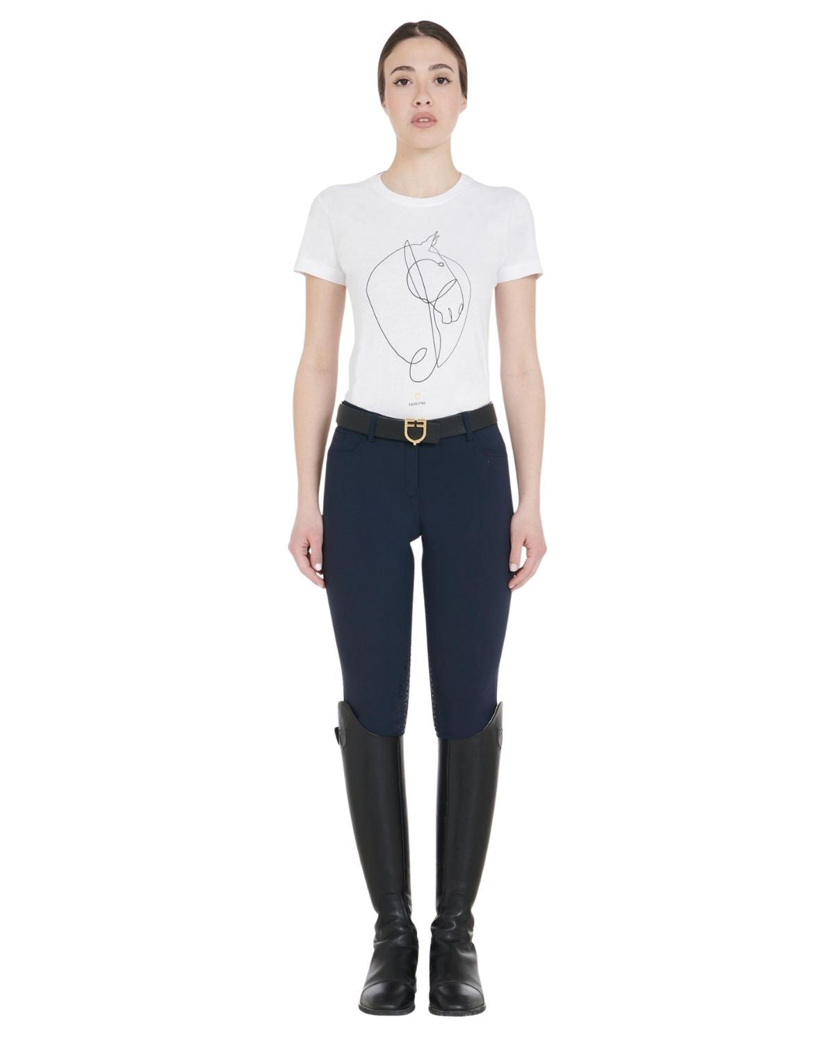 Equestro Women's Latest Generation Summer Breeches Navy | Equiflair