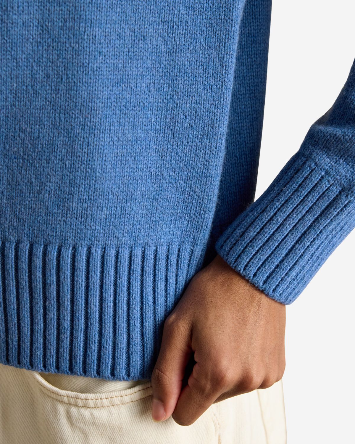 Joules Mariner Blue Intarsia Cotton - Rich Crew Neck Jumper | Equiflair