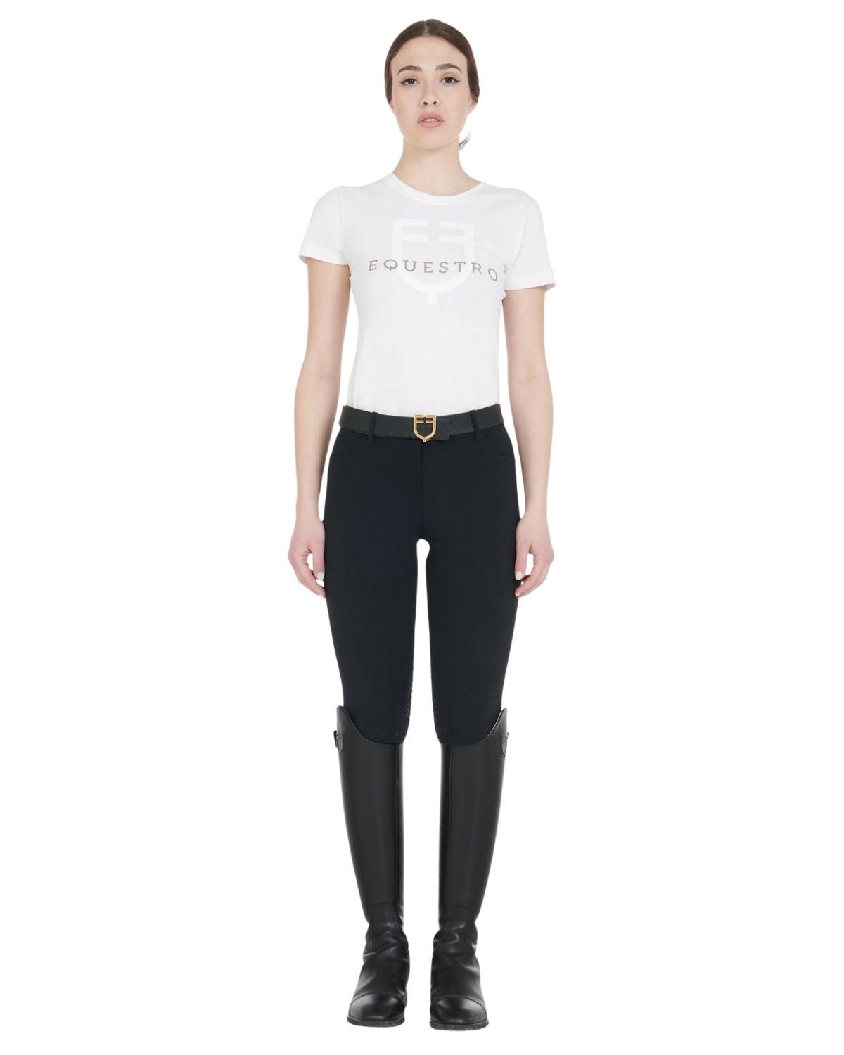 Equestro Women's Latest Generation Summer Breeches Black | Equiflair