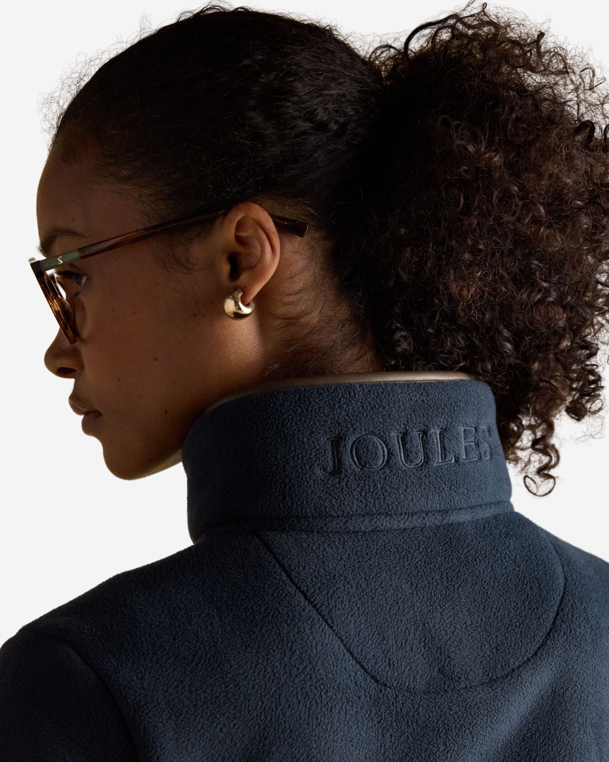 Joules Heritage Navy Regular Zip Through Fleece