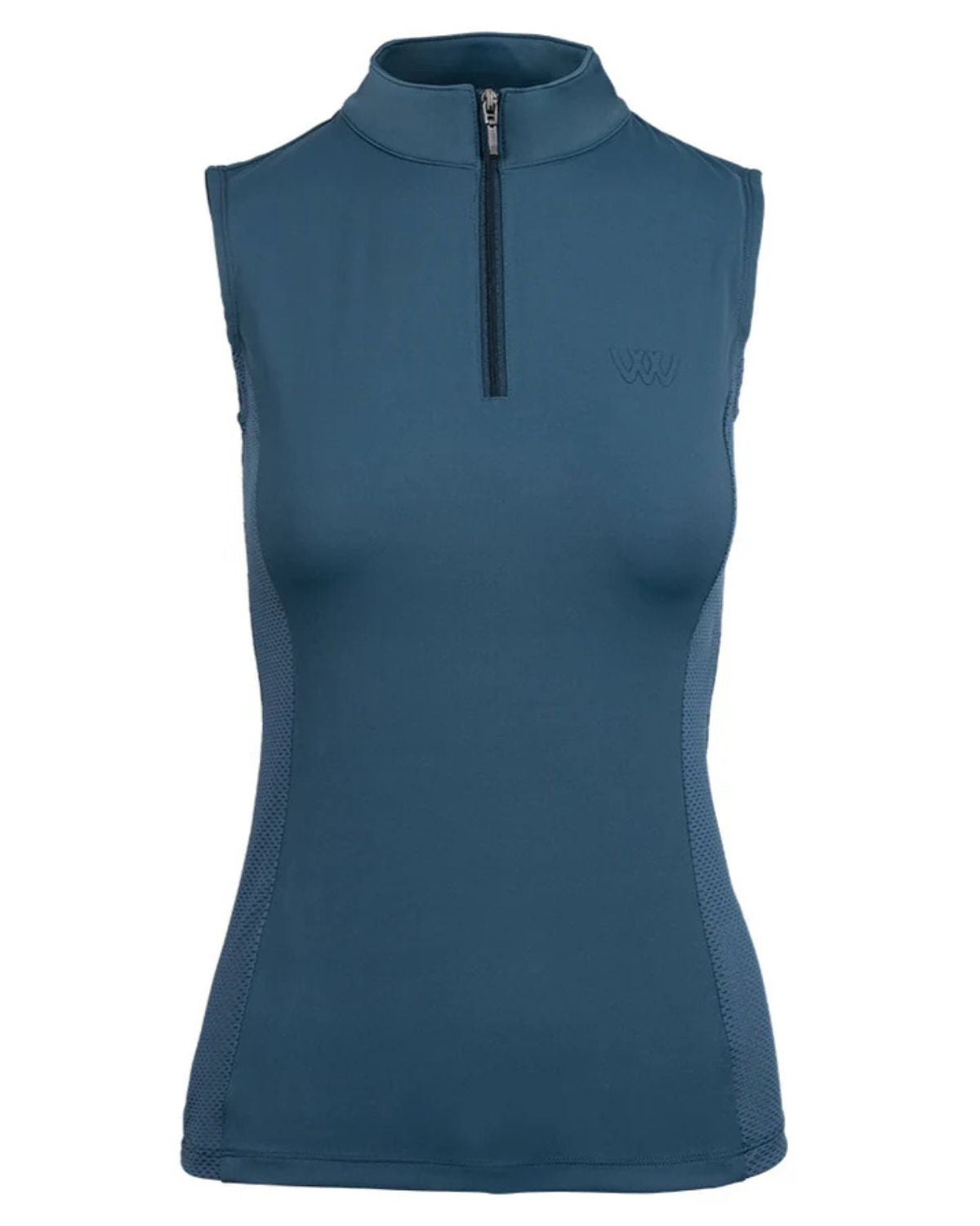 WOOF WEAR Sleeveless Tech Riding Shirt Petrol Blue | Women's Riding Apparel, Equestrian Clothing