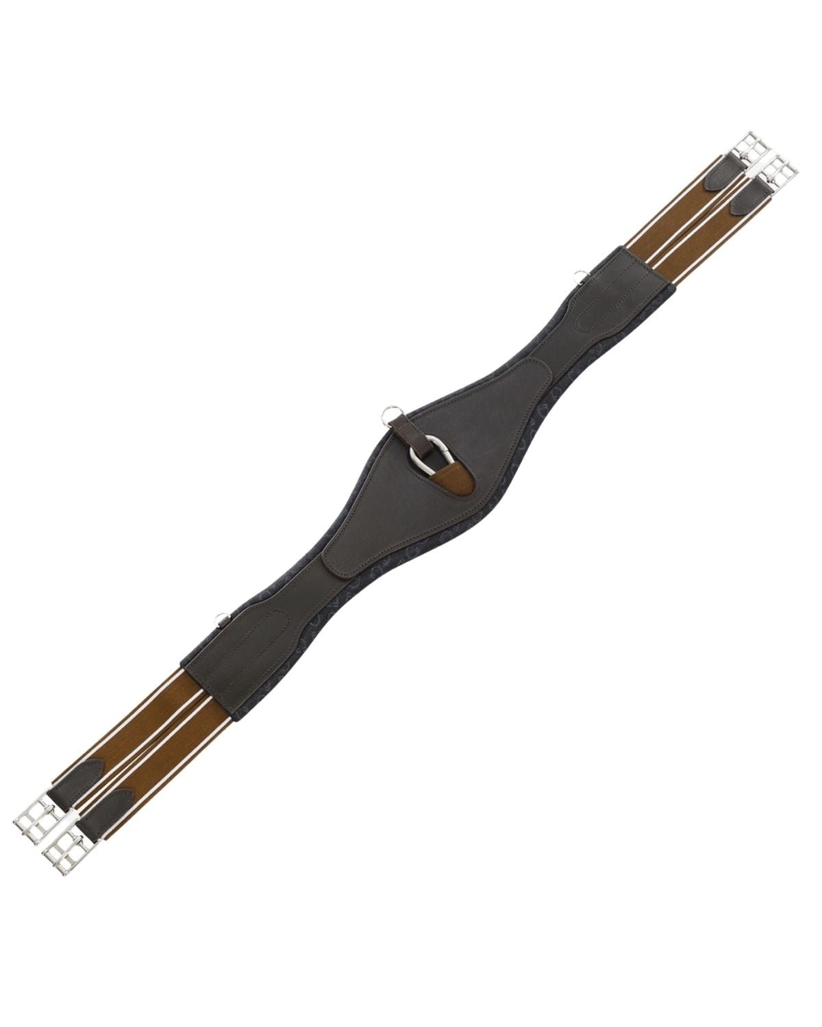 Equestro Jumping Girth Shaped Leather Dark Brown | Equiflair
