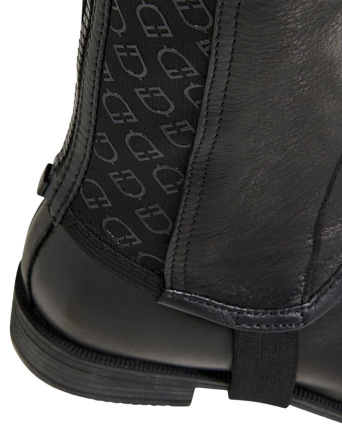 Equestro Unisex Gaiters Elastic Band With Logos Black | Equiflair