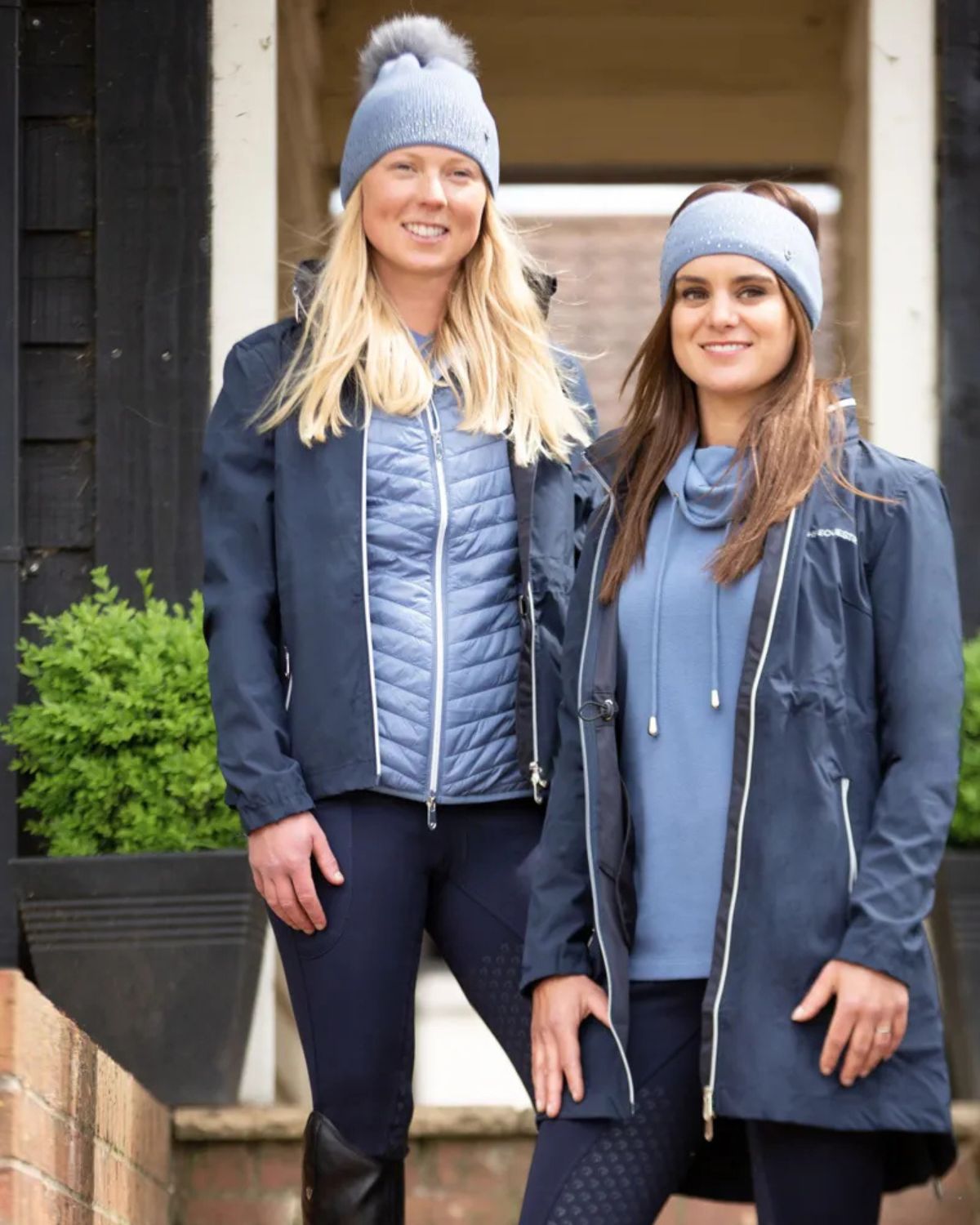 Hy Equestrian Synergy Long Rain Jacket Navy