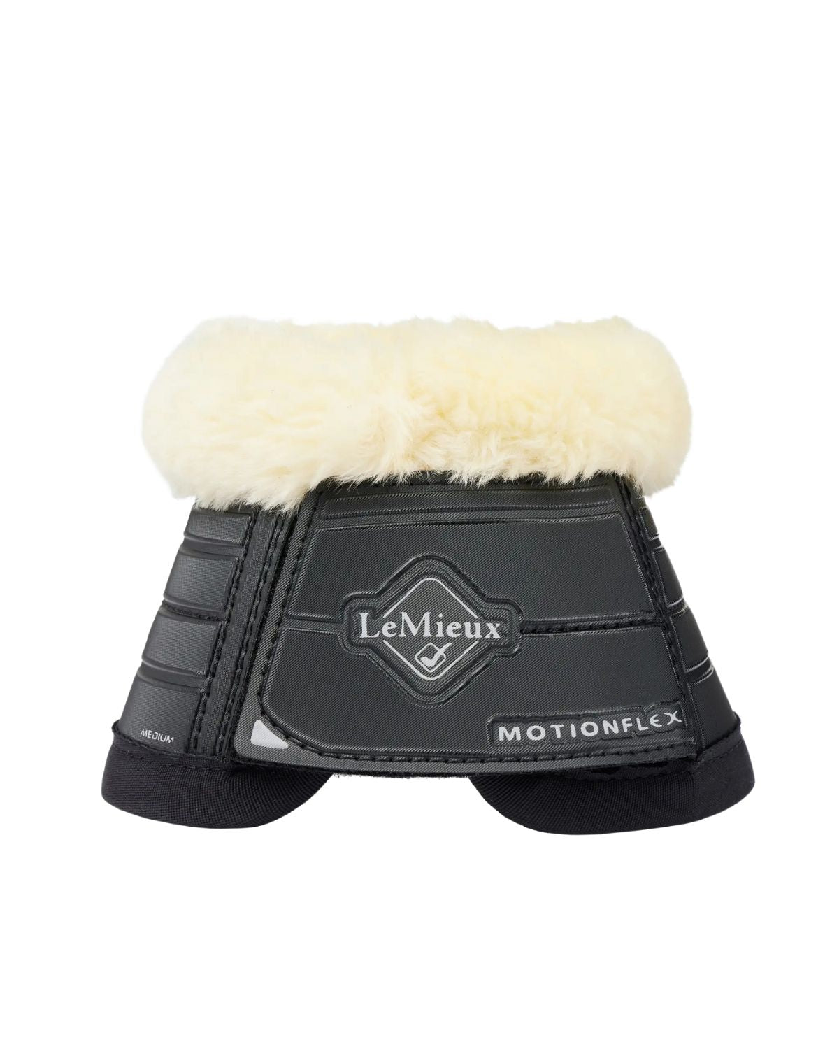 LeMieux Motionflex Black Over Reach Boots with Fleece Edge - Horse Protection