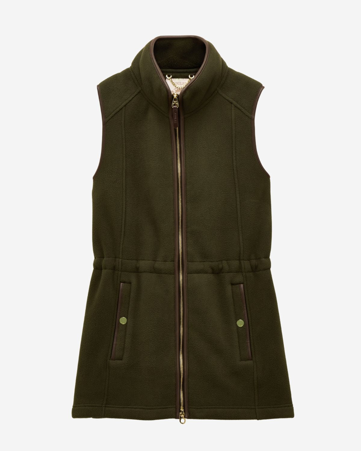 Joules Heritage Khaki Green Longline Fleece Gilet