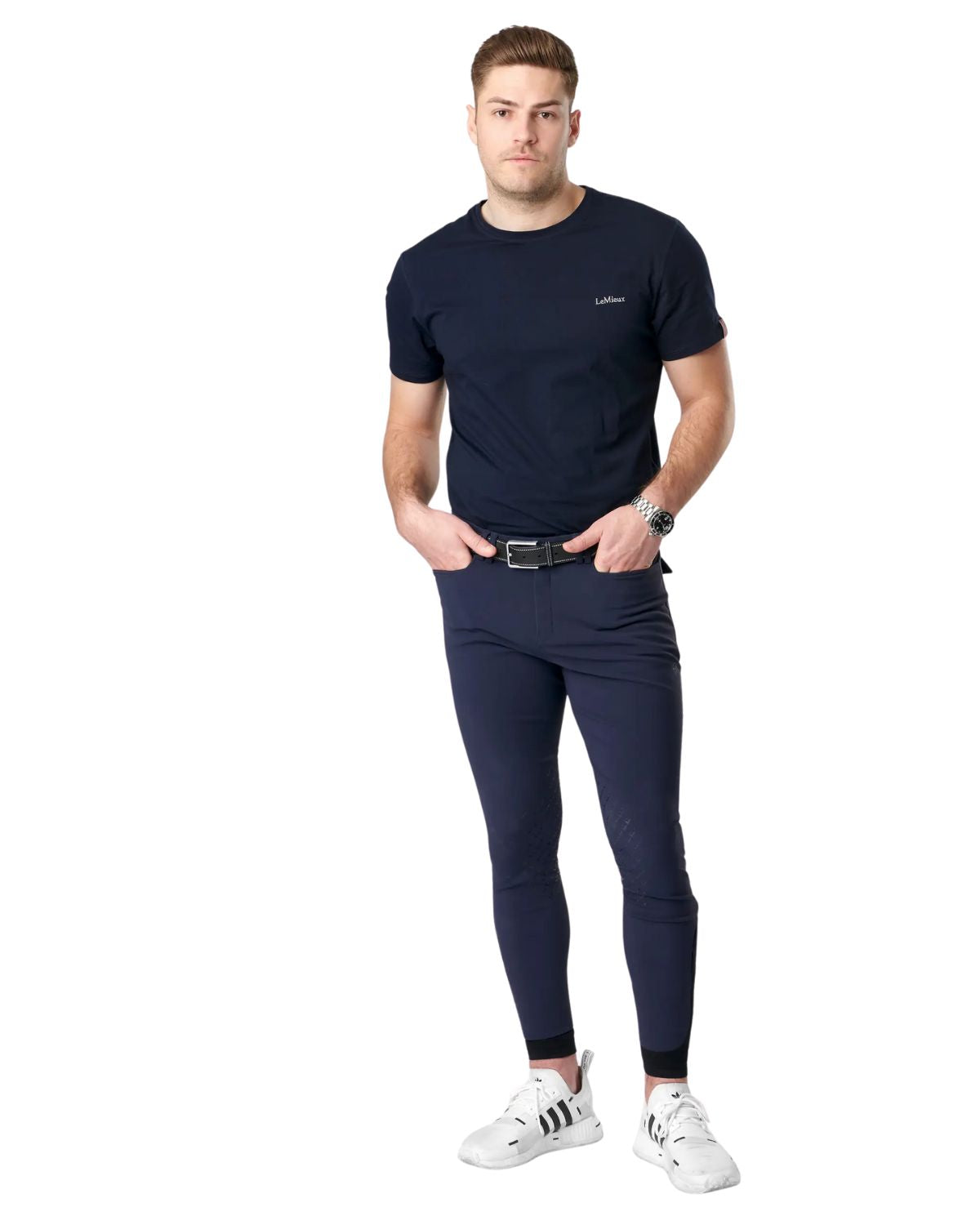 LEMIEUX Mens Breeches Navy | Equestrian Riding Pants | Comfort & Style