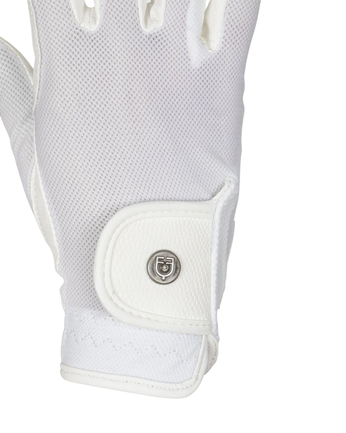 Equestro Unisex Gloves In Technical Fabric And Mesh White