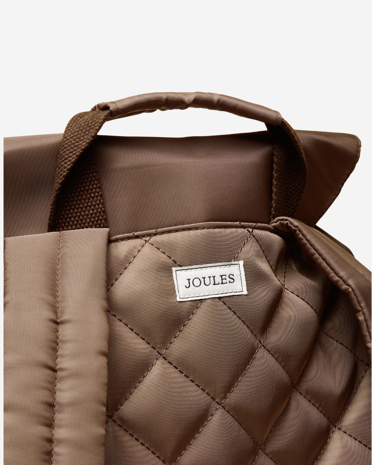Joules Cambeck Mocha Rucksack: Quilted Detail, Adjustable Straps, Stylish Backpack