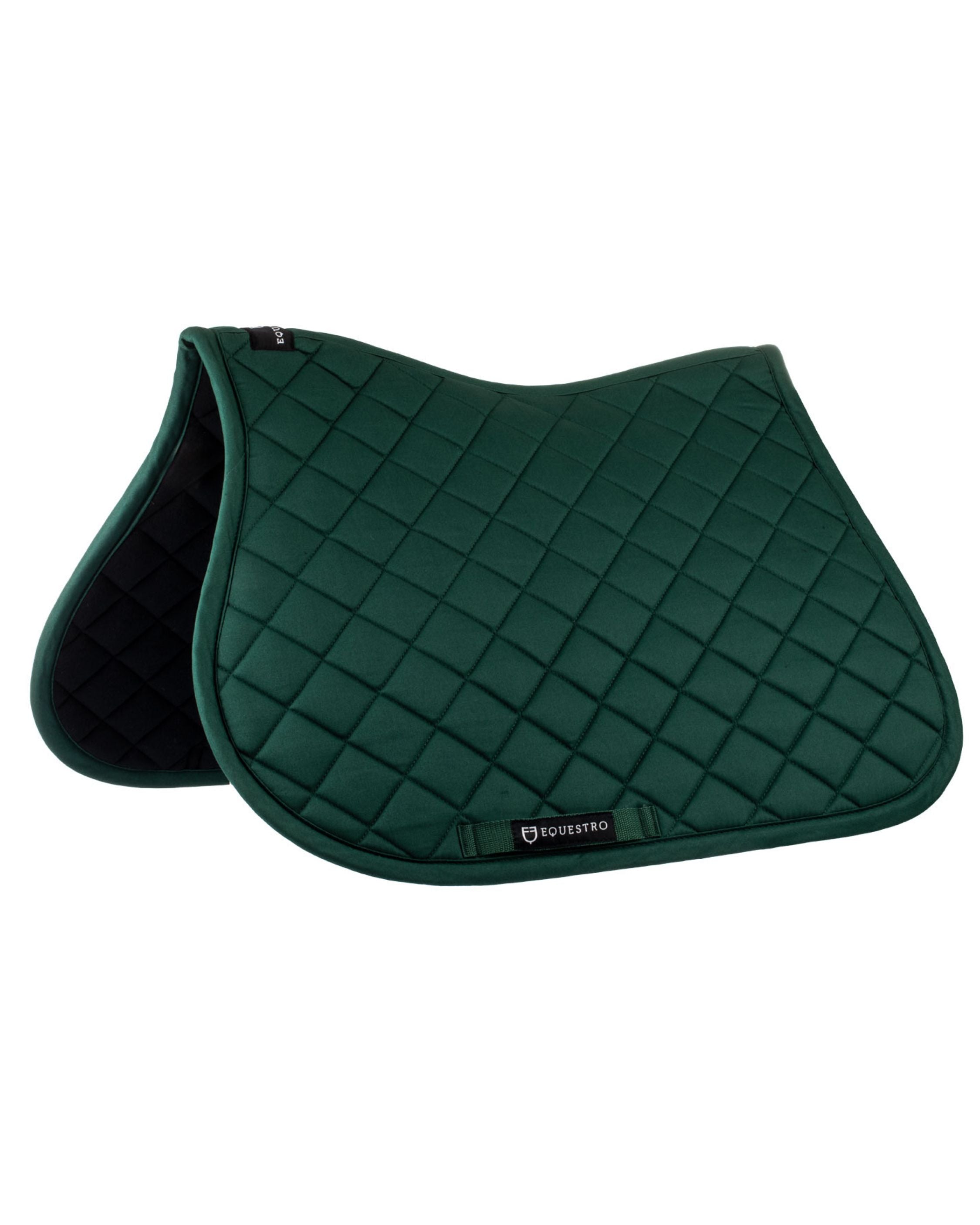 Equestro Green Cotton Jumping Saddle Pad - Premium Equestrian Equipment for Horse Riding, Equiflair