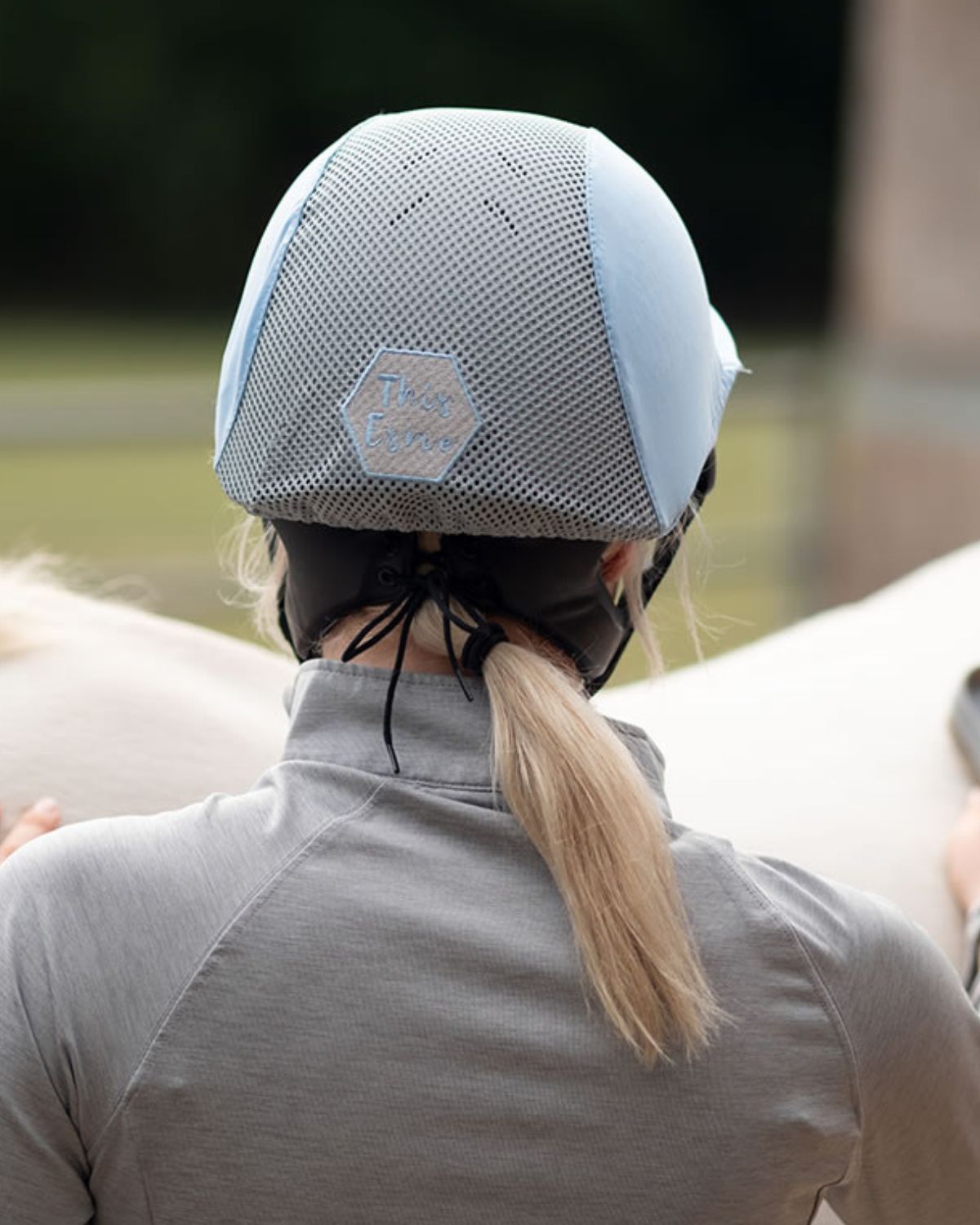 CHARLES OWEN ESME JS1 PRO HELMET - BABY BLUE: This Esme Edition Riding Helmet