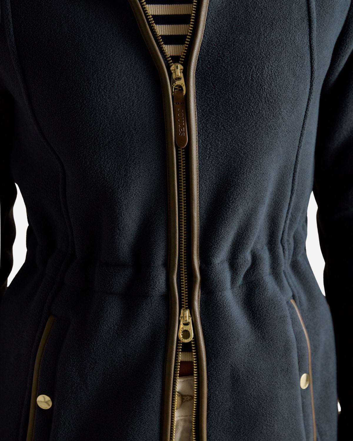 Joules Heritage Navy Longline Zip Through Fleece | Equiflair