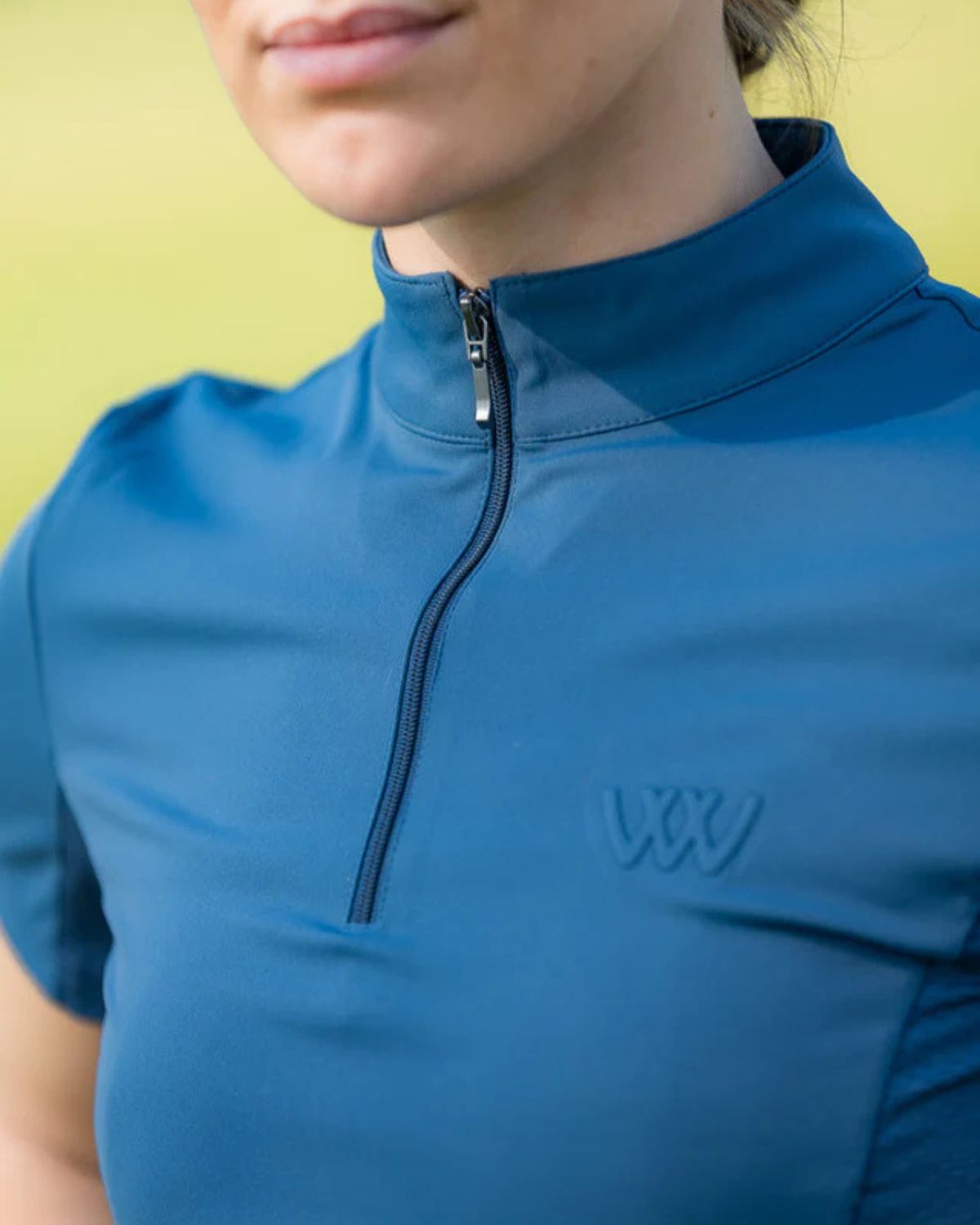 Woof Wear Short Sleeve Tech Riding Shirt Petrol Blue - Equestrian Apparel