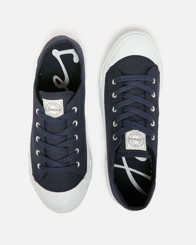 Joules Coast Navy Blue Canvas Pumps