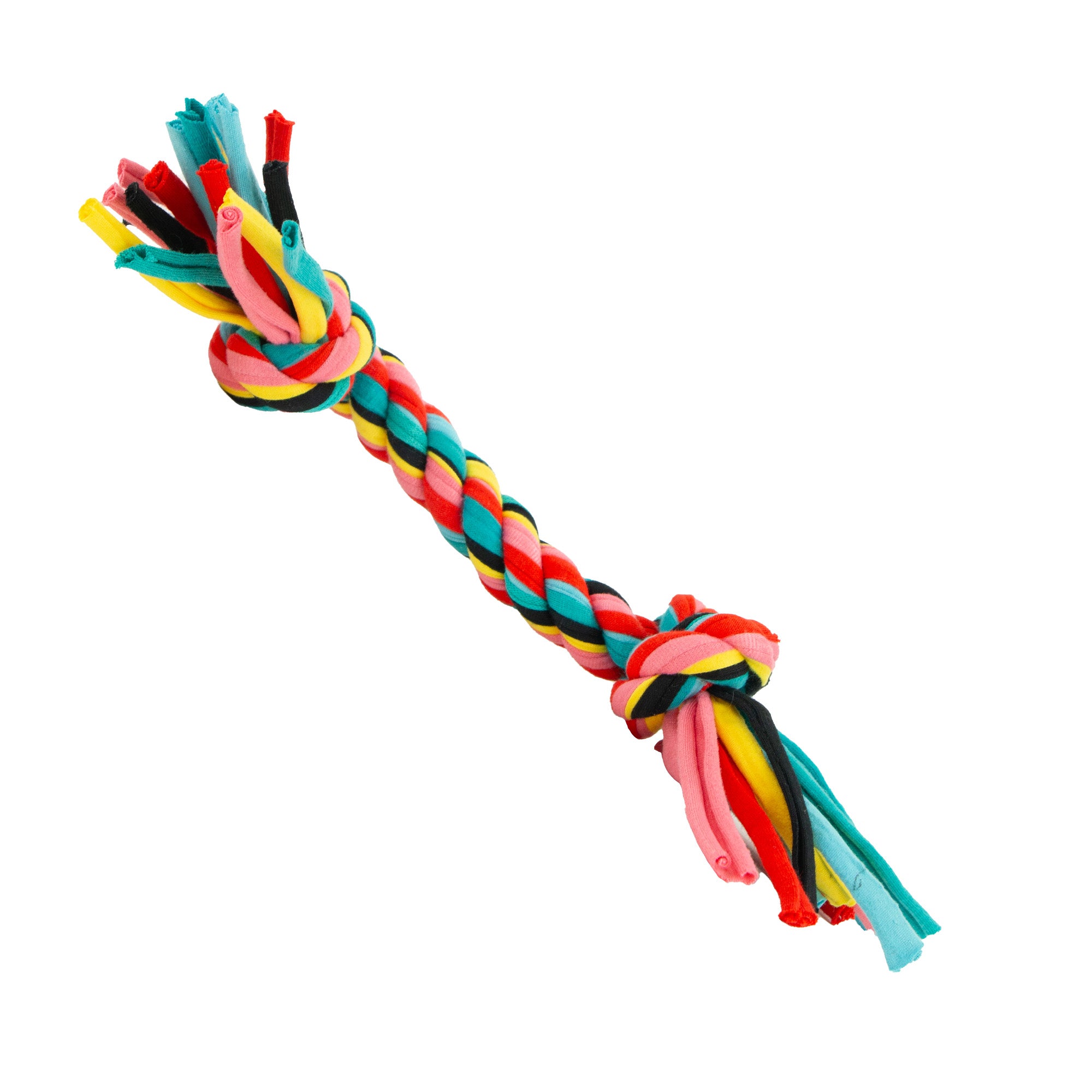 Colorful Dog Rope Toy with Knots - Recycled Material, Chewable, Playtime Fun for Dogs - Ancol Playtime Multi-Coloured Rope Medium