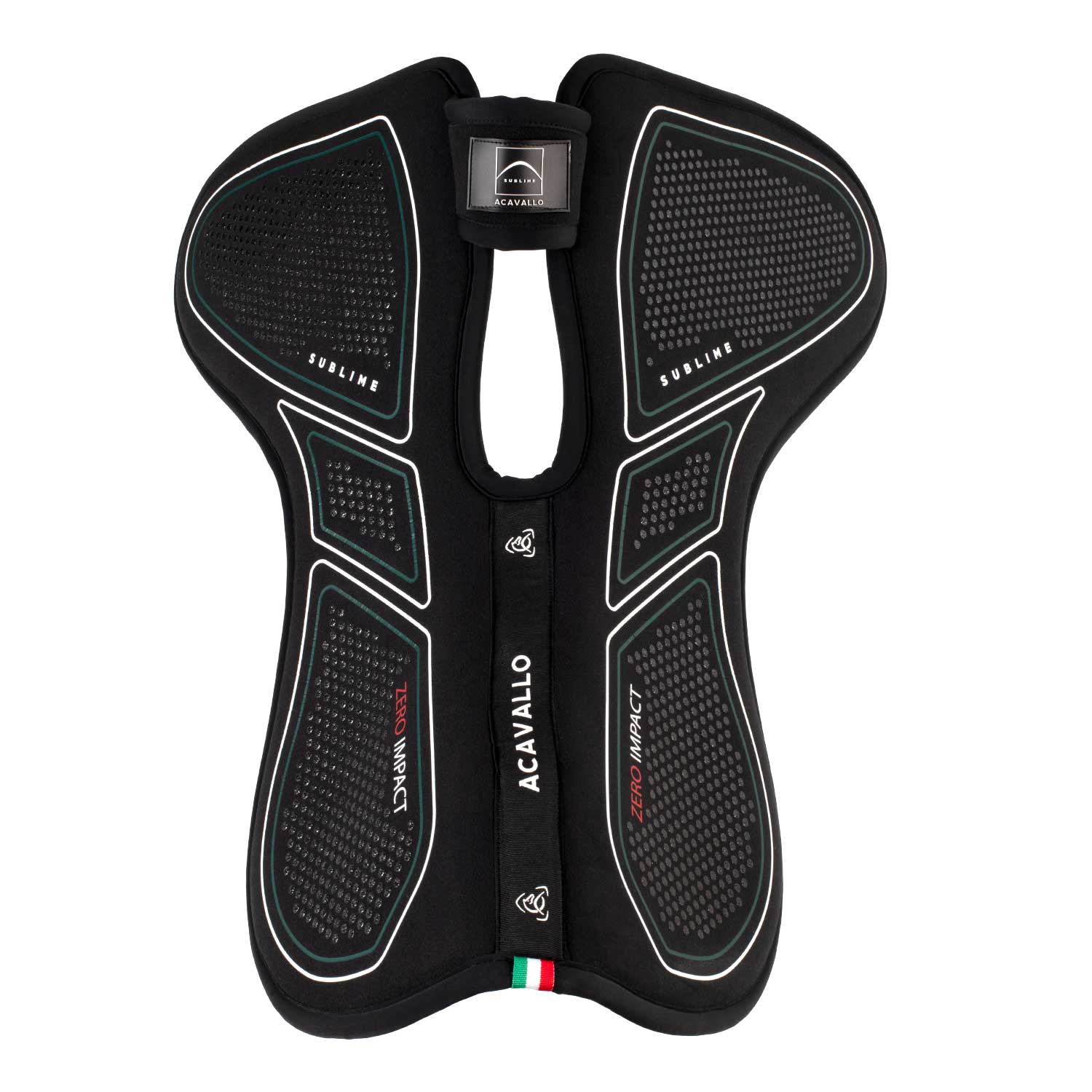 Acavallo Sublime Zero Impact Pad Memory Foam Wither Free Front Riser Black