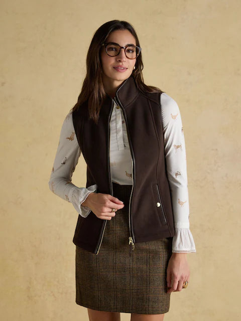 Joules Heritage Brown Regular Fleece Gilet