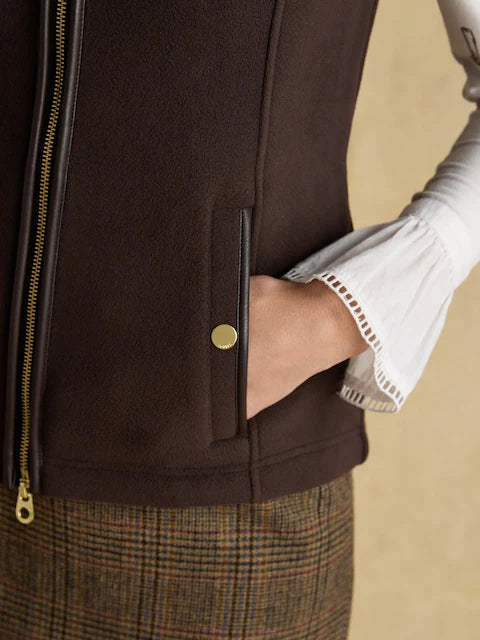 Joules Heritage Brown Regular Fleece Gilet