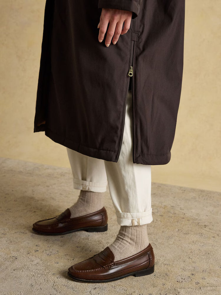 Joules Coverall Brown Oversized Fleece Lined Waterproof Coat