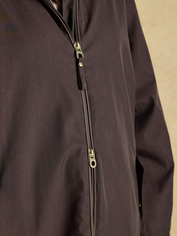 Joules Coverall Brown Oversized Fleece Lined Waterproof Coat