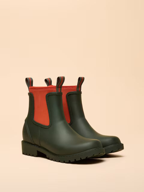 JoulesOakfield Green Short Neoprene Lined Wellies