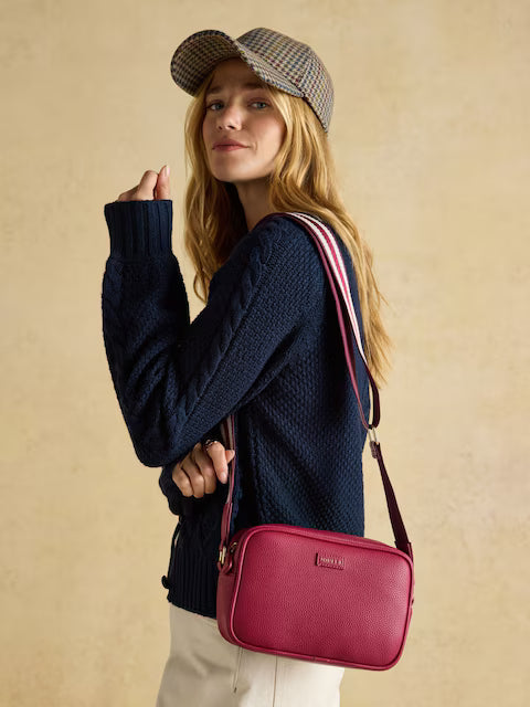 Joules Trent Berry Red Cross Body Bag | Equiflair - Stylish Red Bag