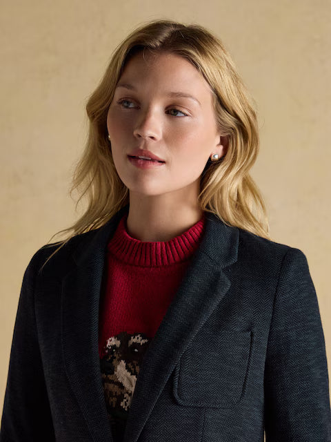 Joules Albury Navy Cotton Rich Blazer