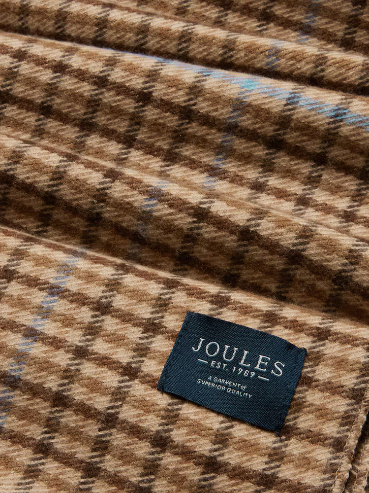 Joules Langtree Brown Check Large Scarf