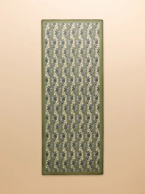 JOULES Abberton Khaki Green Printed Scarf - Lightweight Floral Design