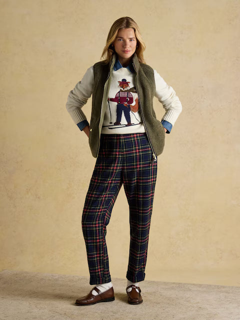 Joules Jonty Skiing Intarsia Cotton-Rich Crew Neck Jumper