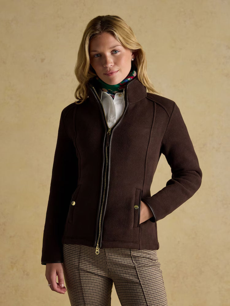 Joules Heritage Chocolate Regular Zip Through Fleece