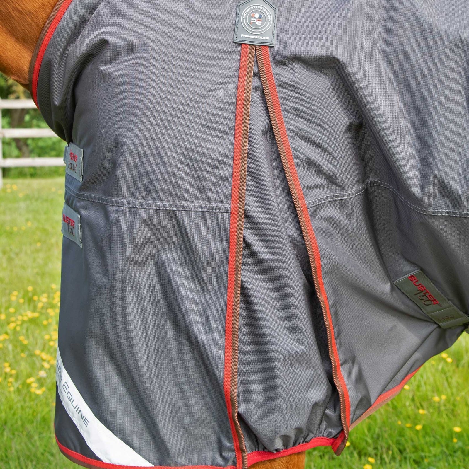 Premier Equine Buster 150g Turnout Rug with Classic Neck Cover Grey