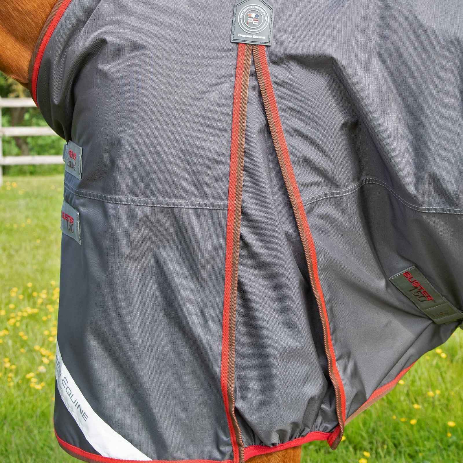 Premier Equine Buster 150g Turnout Rug with Classic Neck Cover Grey