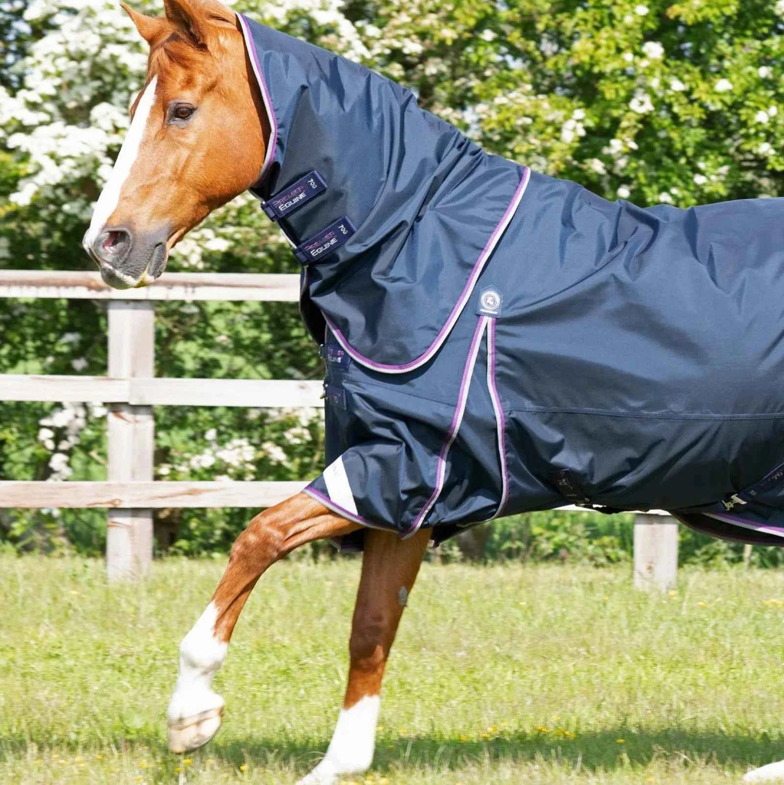 Premier Equine Buster 70g Turnout Rug with Classic Neck Cover Navy