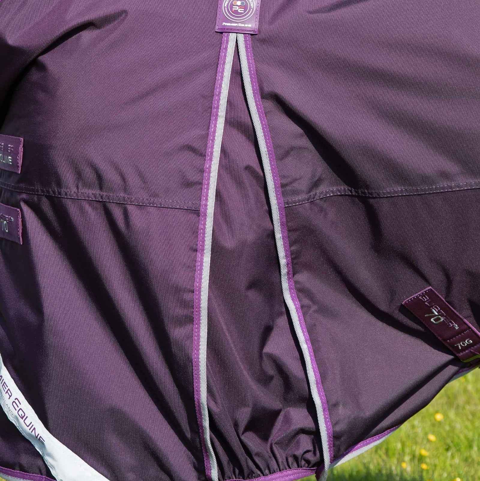Premier Equine Buster 70g Turnout Rug with Classic Neck Cover Purple