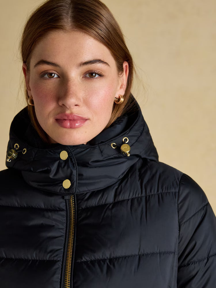 Joules Hadlow Navy Showerproof Padded Coat with Hood