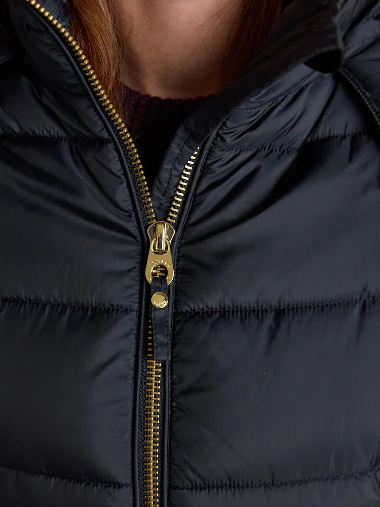 Joules Hadlow Navy Showerproof Padded Coat with Hood | Equiflair