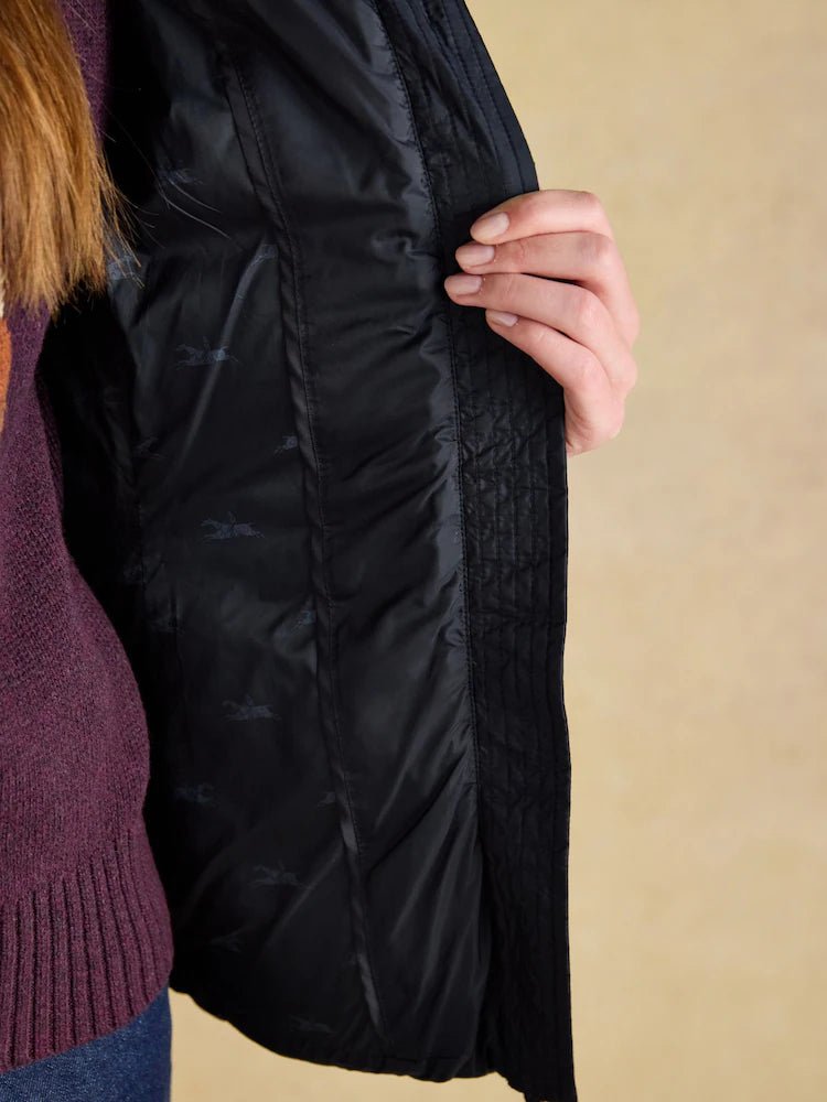 Joules Hadlow Navy Showerproof Padded Coat with Hood | Equiflair