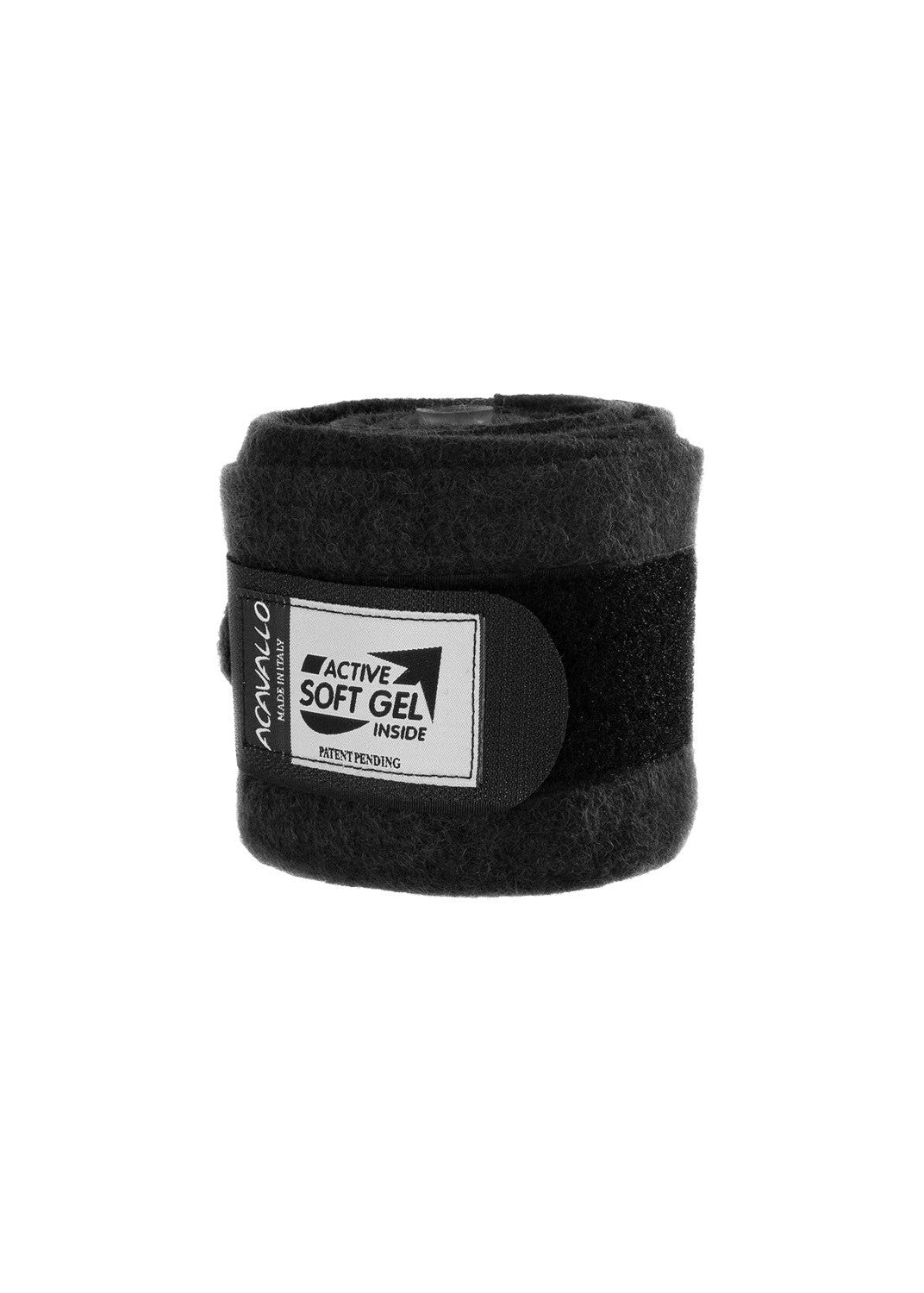 Acavallo Virgin Wool Bandages Classic Gel Black