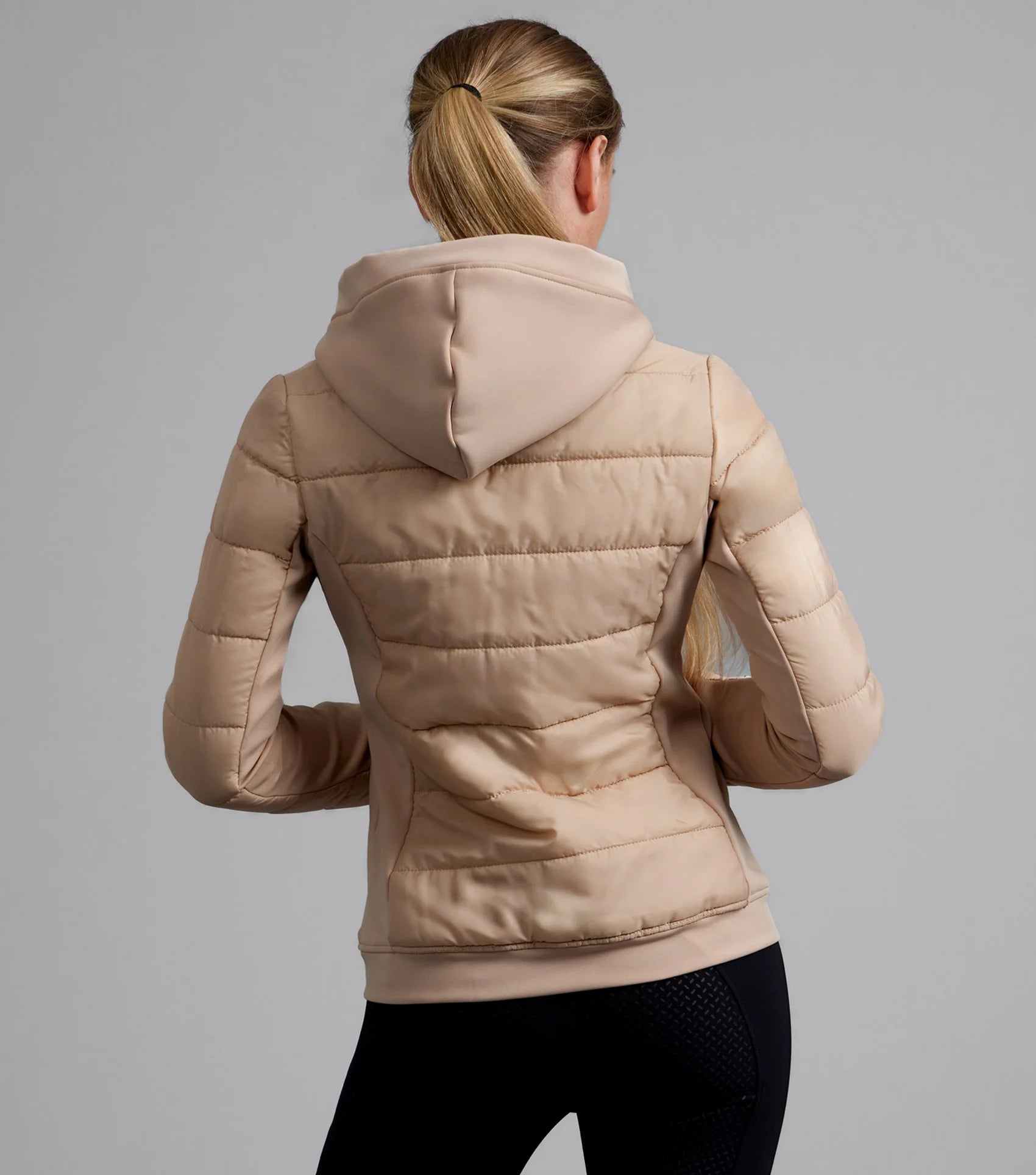 Premier Equine Agata Ladies Riding Jacket - Champagne Color, Quilted Equestrian Coat