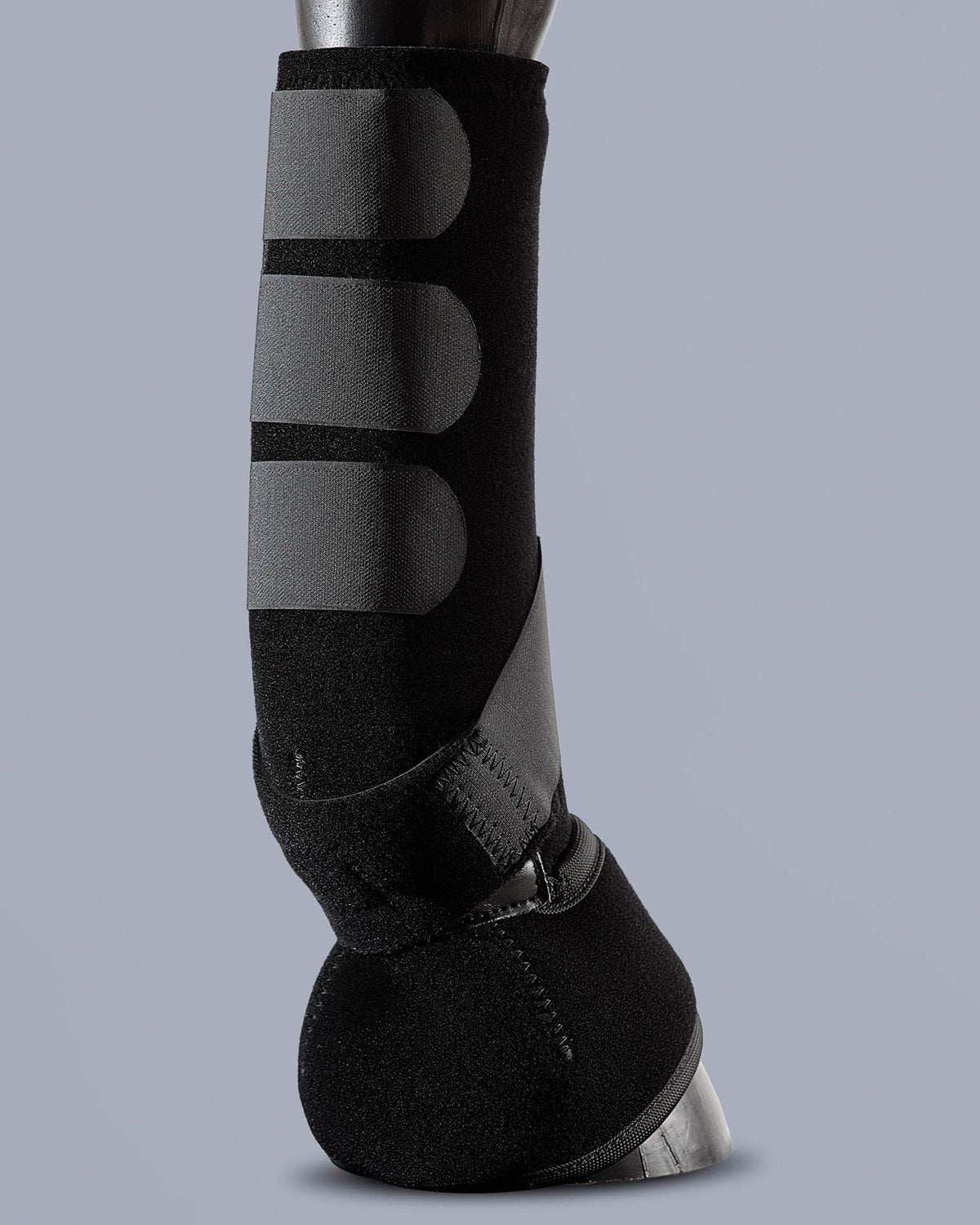 Black PREMIER EQUINE Air-Tech Combo Sports Medicine Boots for horses - tendon, fetlock, and over reach protection.