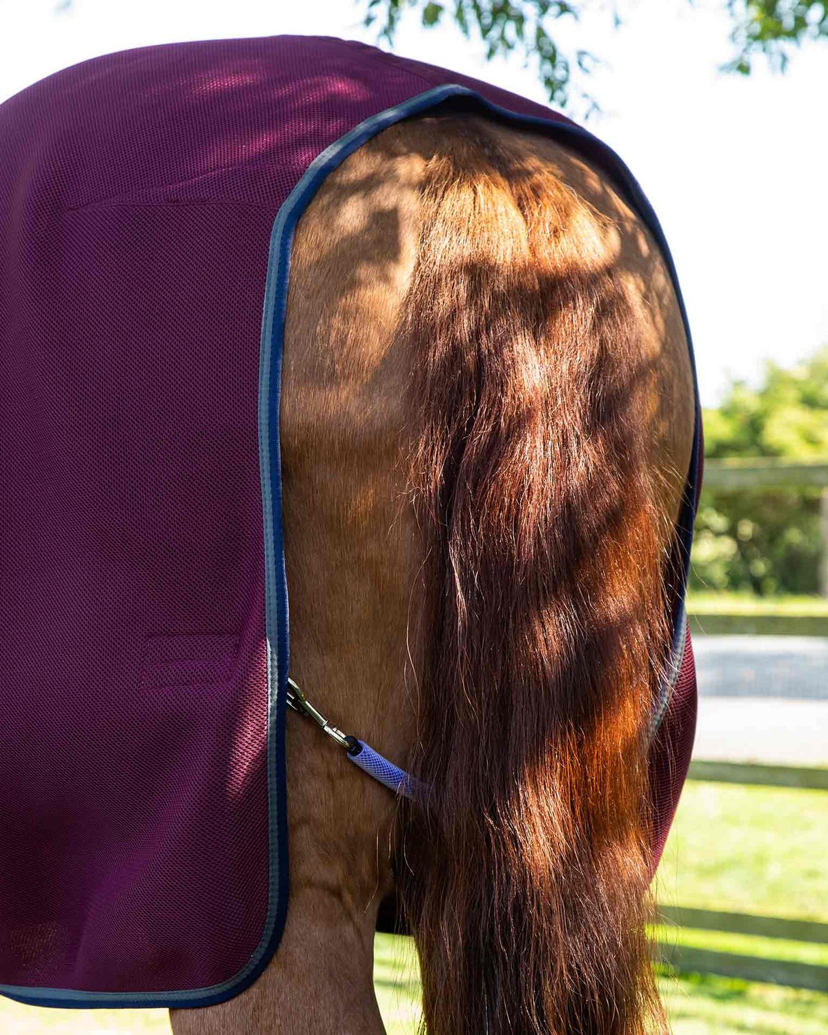 Premier Equine Airflow Horse Cooler Rug - Burgundy: Breathable Mesh for Quick Drying