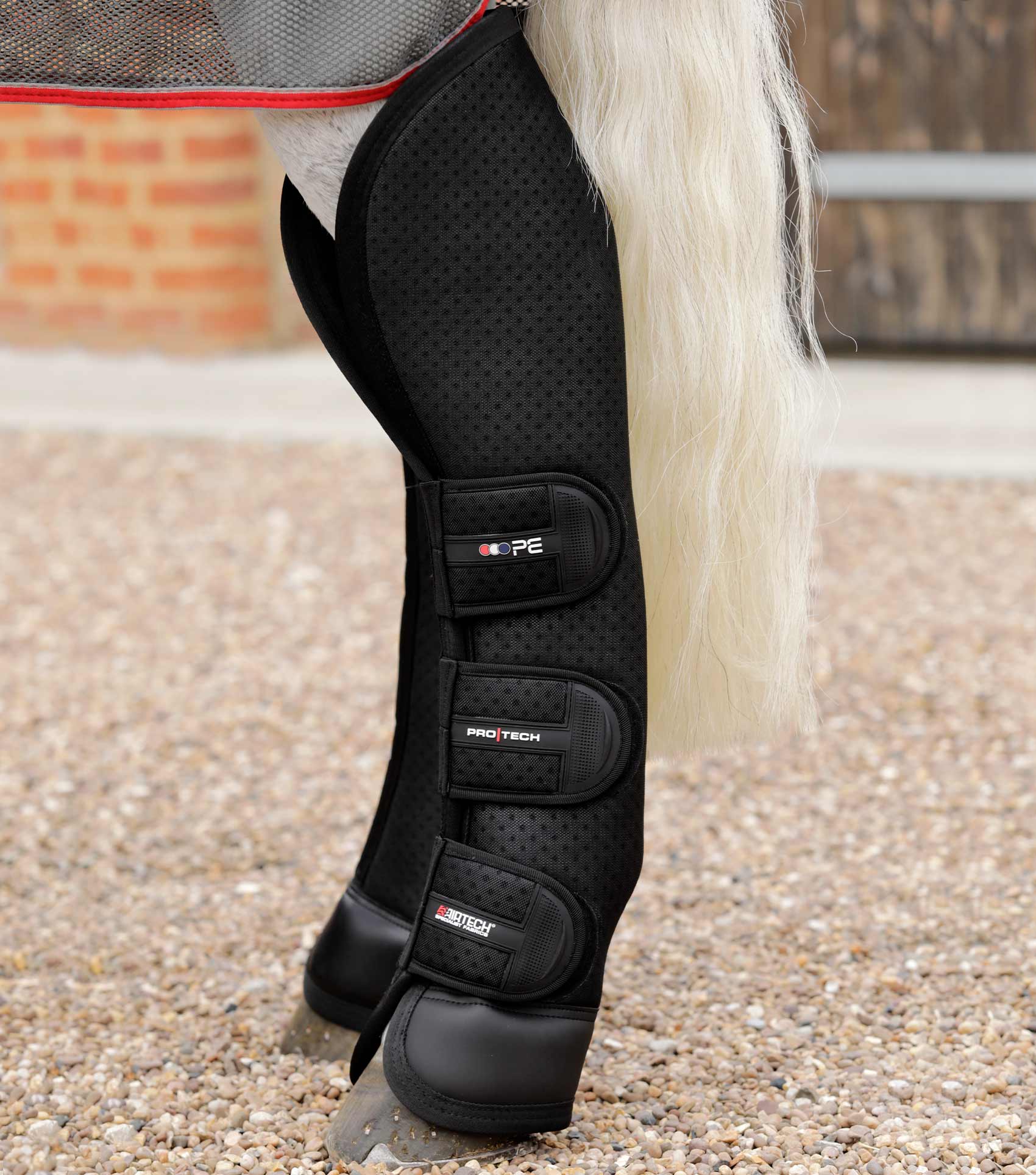Premier Equine Black Airtechnology Horse Travel Boots - Leg Protection