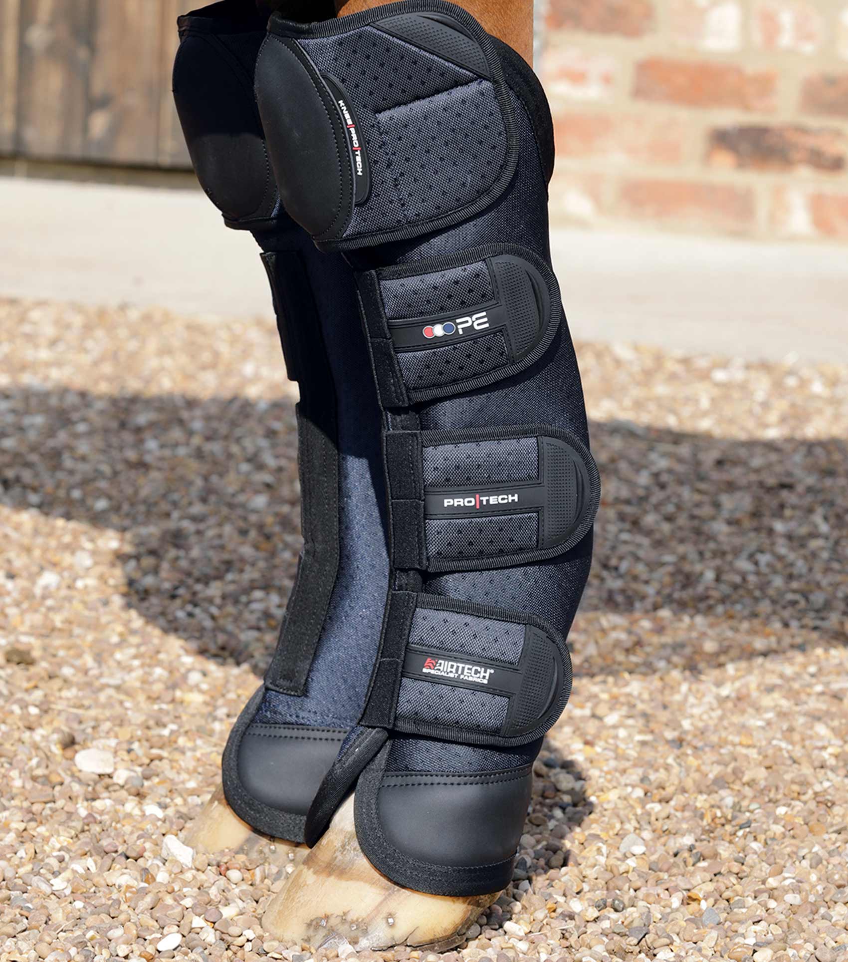 Premier Equine Airtechnology Knee Pro-Tech Horse Travel Boots - Navy, Protection, Comfort, Airtech
