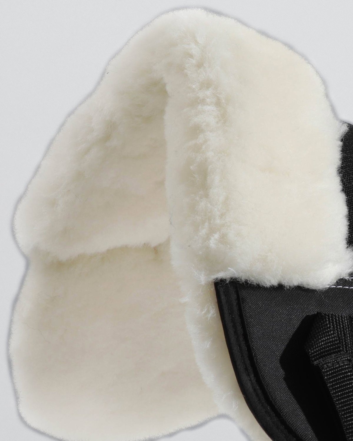 Premier Equine Airtechnology Shockproof Wool Saddle Half Pad - Black & Natural Wool. Horse riding comfort & protection.